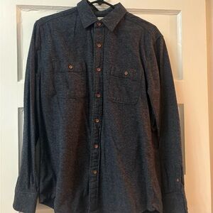 Faherty Dark Grey Flannel Shirt